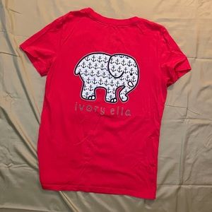 Coral Ivory Ella Anchor Tee